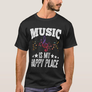 Musik är min Lycklig-Ställe-musiker-Älskare-artist T Shirt
