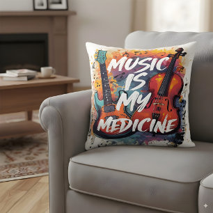 Musik är min medicin kudde