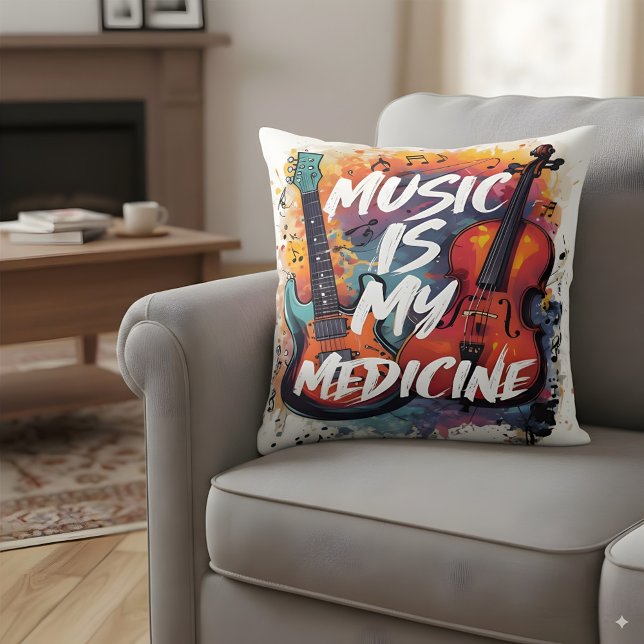 Musik är min medicin kudde (Skapare uppladdad)