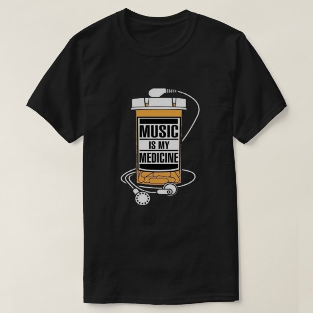 Musik är min medicinT-tröja T Shirt (Design framsida)