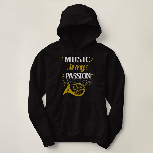 Musik är min passion - Underbara Fransken för gift T Shirt (Design framsida)