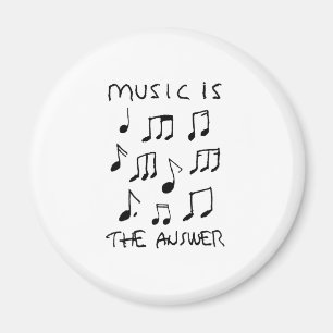 Musik är min Poster av Therapy Teckning Print Magnet