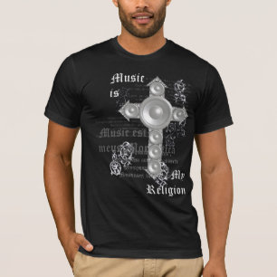 Musik är min religion (vit) tröja