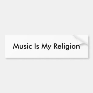 Musik är min religionbildekal bildekal