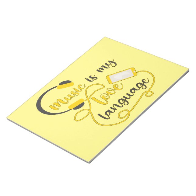 Musik är min romantiska fras i kärlek anteckningsblock (Vinklad)