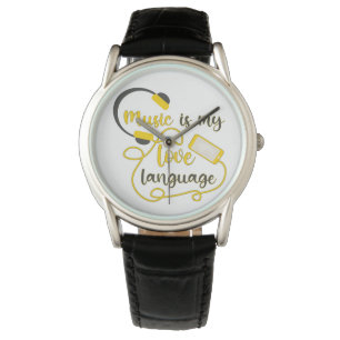 Musik är min romantiska fras i kärlek armbandsur