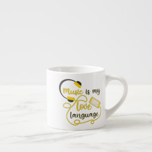 Musik är min romantiska fras i kärlek espressomugg