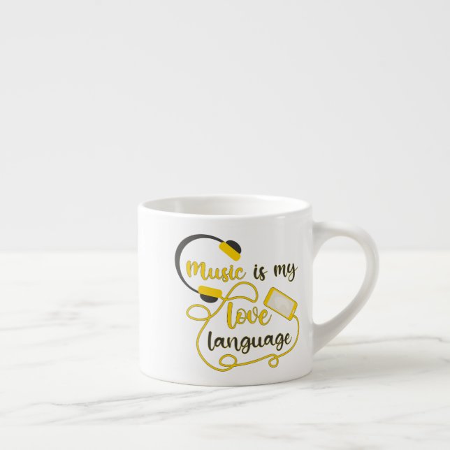 Musik är min romantiska fras i kärlek espressomugg (Höger)