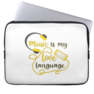 Musik är min romantiska fras i kärlek laptop fodral