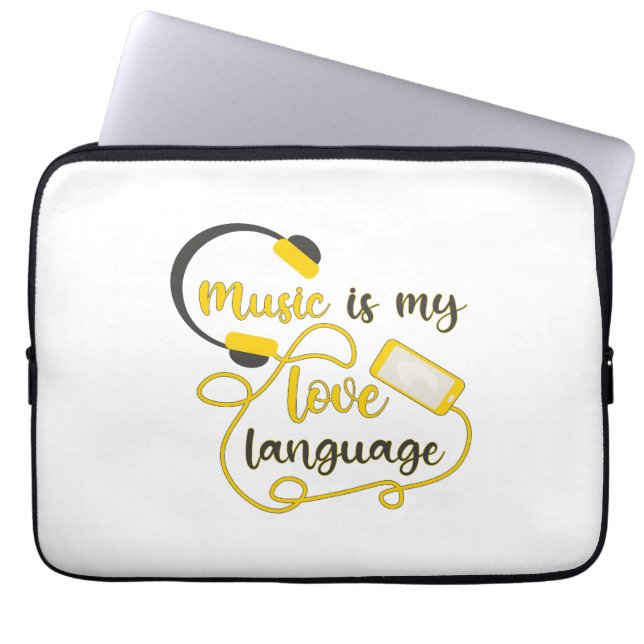 Musik är min romantiska fras i kärlek laptop fodral (Framsidan)