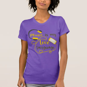 Musik är min romantiska fras i kärlek t shirt