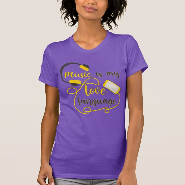 Musik är min romantiska fras i kärlek t shirt (Framsida)