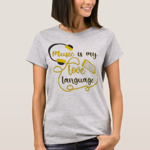Musik är min romantiska fras i kärlek t shirt