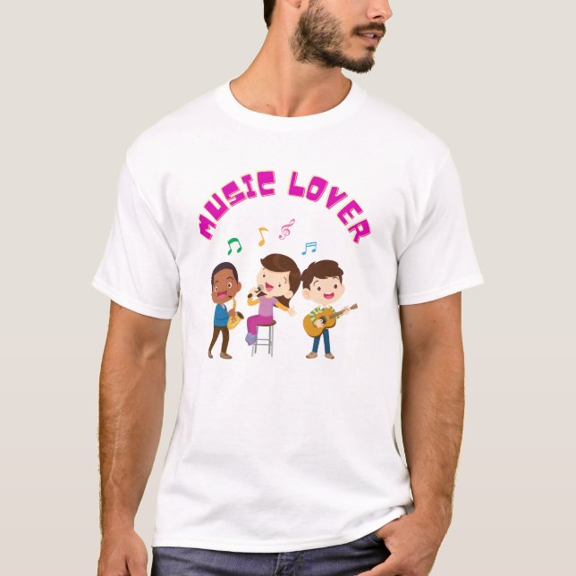 Musik är min supermakt t shirt (Framsida)