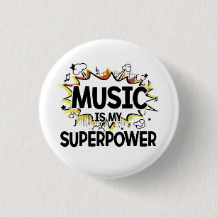 Musik är min Superpowerrunda knäppas Knapp