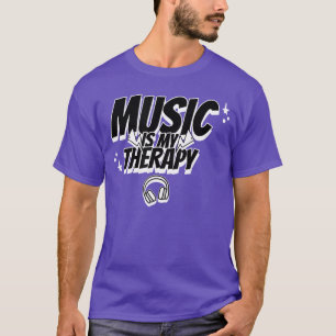 Musik är min terapi Musik Musiker Hörlurar Musik T Shirt