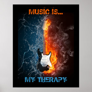 MUSIK ÄR MIN TERAPI POSTER