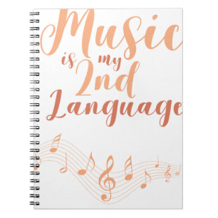 Musik är min understöder 2nd språkmusik för anteckningsbok