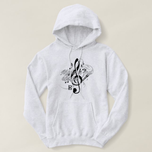 Musik är min. unisex- Hooded tröja för .escape (Design framsida)