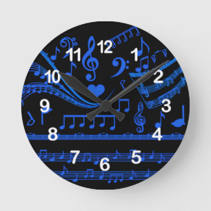 Musik är min World__Wall Clock Rund Klocka