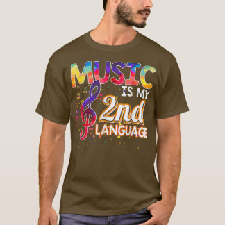 Musik är mitt andra språk Back to school andra Gra T Shirt