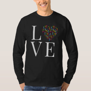 Musik är mitt Kärlek-språk - Heart Kärlek-text T Shirt