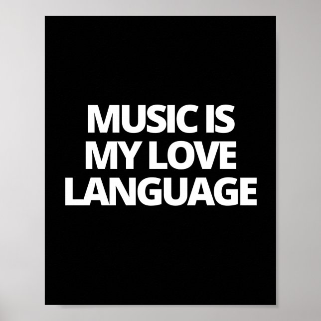 Musik är mitt kärlek-språk poster (Framsidan)