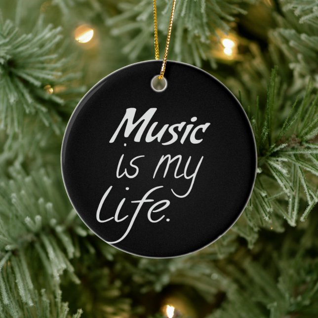 Musik är mitt Life Julgransprydnad Keramik (Träd)