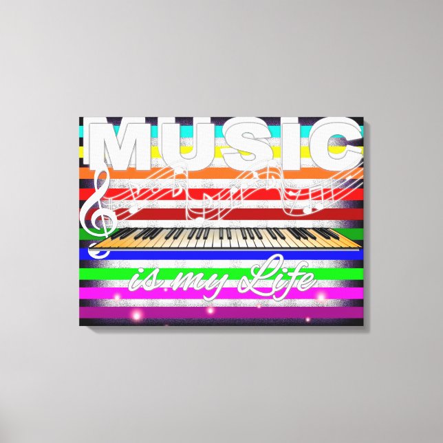 Musik är mitt liv canvastryck (Framsida)