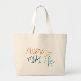 Musik är mitt liv jumbo tygkasse