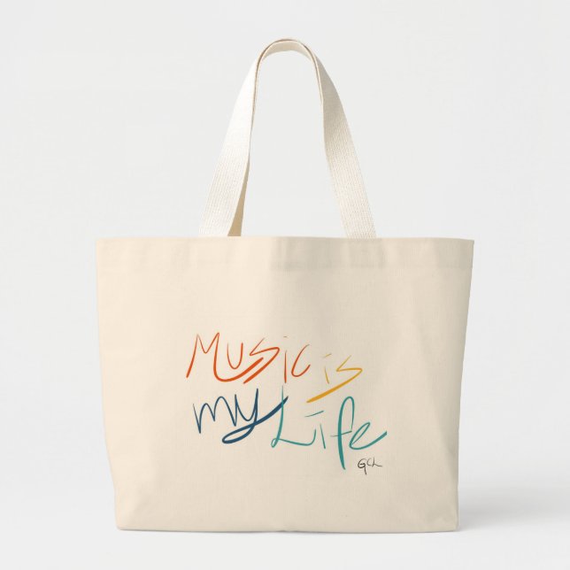 Musik är mitt liv jumbo tygkasse (Framsidan)