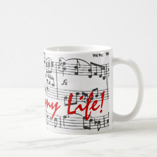 Musik är mitt liv kaffemugg
