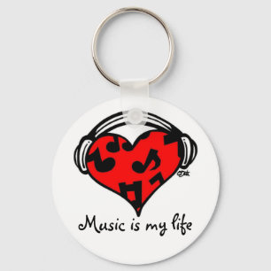 Musik är mitt liv-Keychain Nyckelring