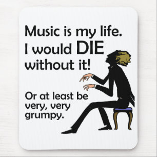 Musik är mitt liv musmatta