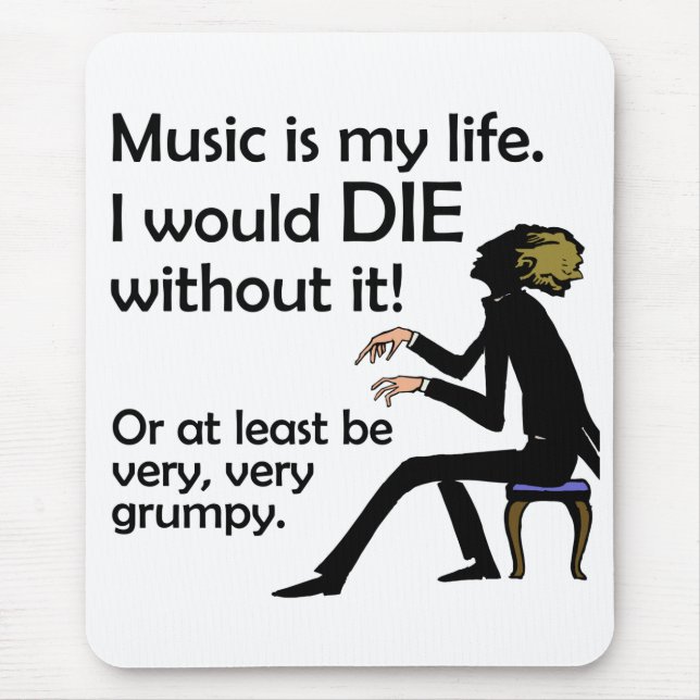 Musik är mitt liv musmatta (Framsidan)