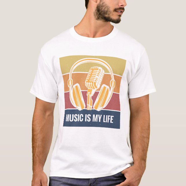 Musik är mitt liv t shirt (Framsida)