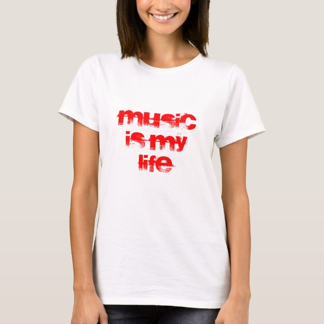 Musik är mitt liv t-shirt (Framsida)