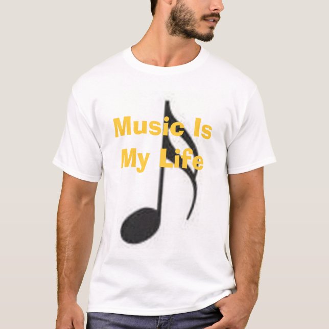Musik är mitt liv t shirt (Framsida)