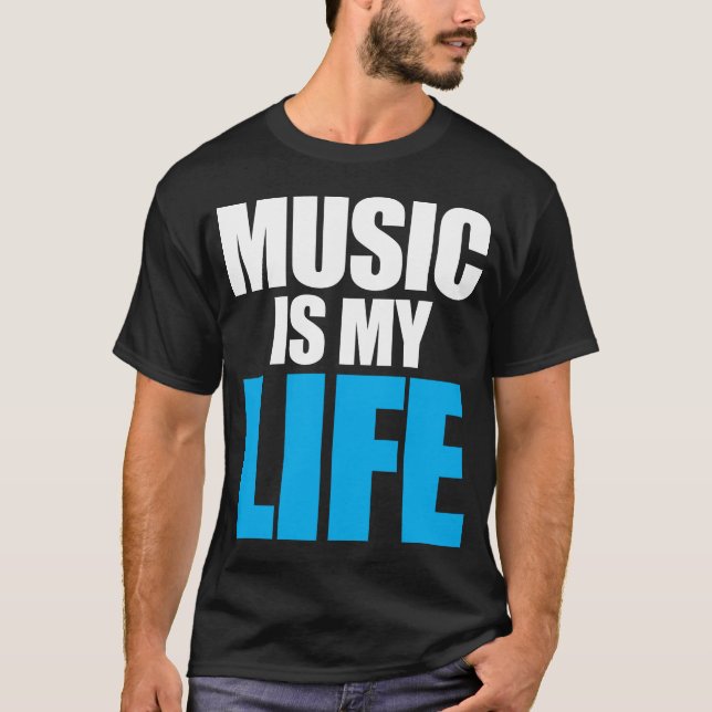 Musik är mitt liv tee (Framsida)
