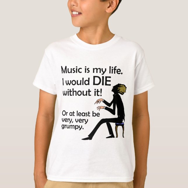 Musik är mitt liv tee shirt (Framsida)