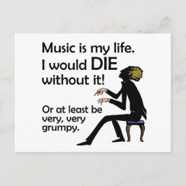 Musik är mitt liv vykort