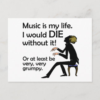 Musik är mitt liv vykort
