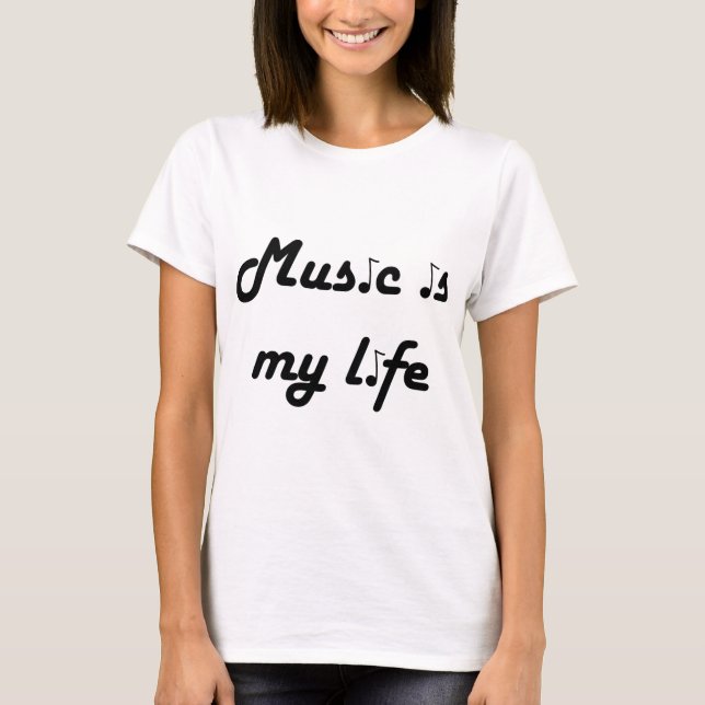 Musik är mitt livs kvinnohus t-shirt (Framsida)