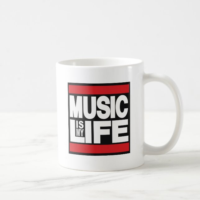 Musik är mitt röda liv kaffemugg (Höger)