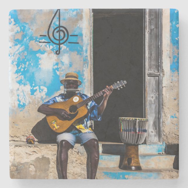 Musik är sinnesmedicin stenunderlägg (Framsidan)