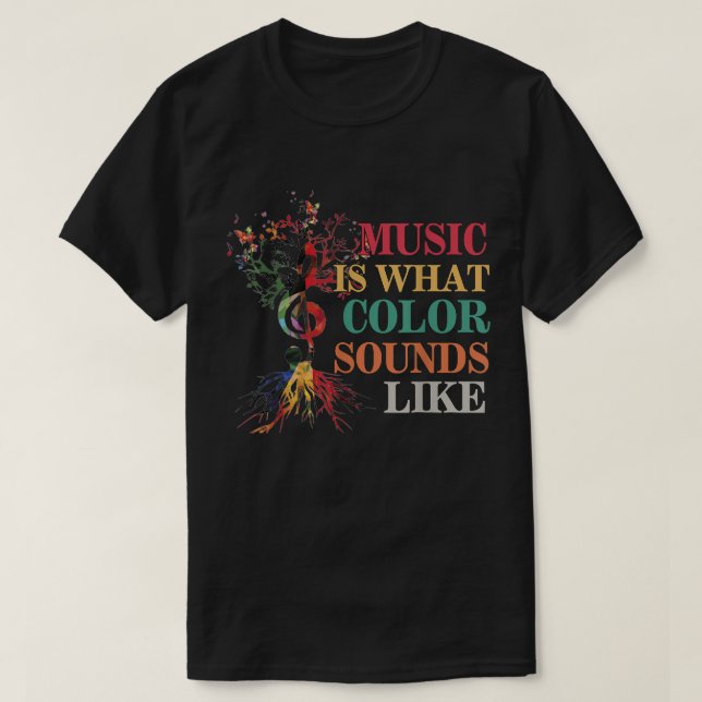 Musik är som färg låter | Konstnärlig design T Shirt (Design framsida)