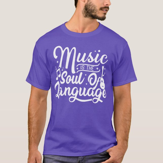 musik är språksjäl vintage t shirt (Framsida)