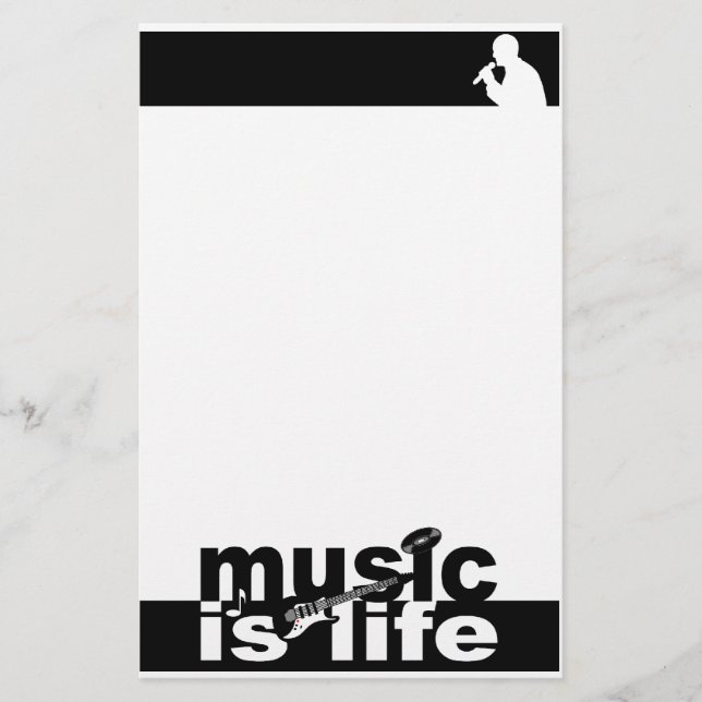 Musik är stationär i livet, anpassa (Framsida)