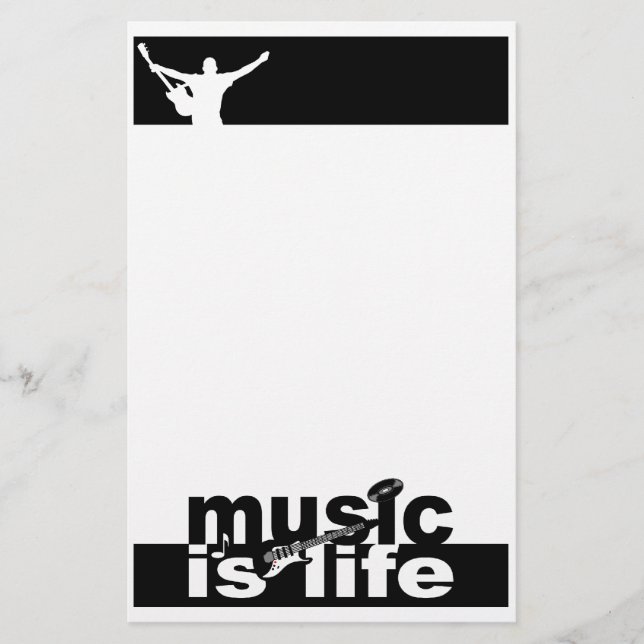 Musik är stationär i livet, anpassa (Framsida)