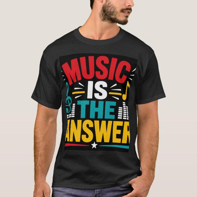 Musik Är Svaret T Shirt (Framsida)